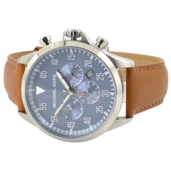 Michael Kors Leather 'Gage' Men’s Watch - Picture 6 of 6